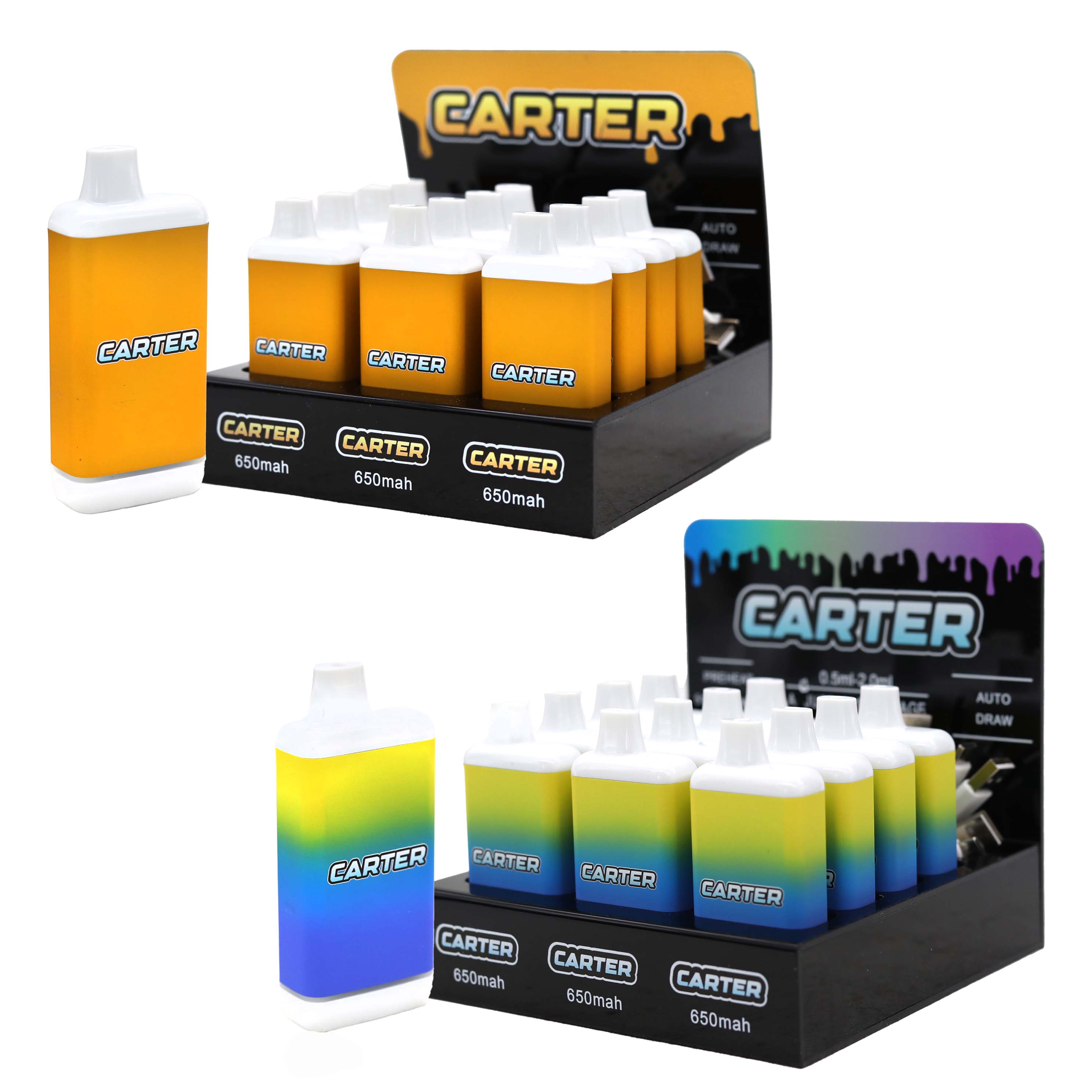 Carter Twist Adjustable Voltage (3.0V-3.8V) Battery Display | 320 mah | 15 Count Display product image